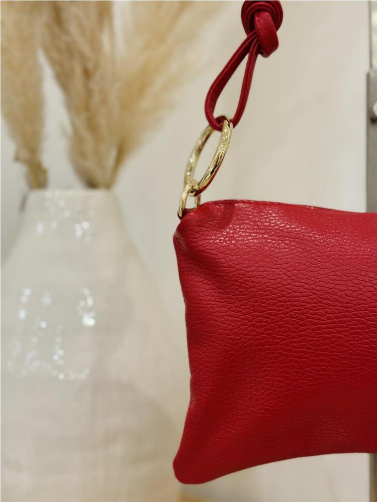 BOLSO PIEL NUDO ROJOO 2