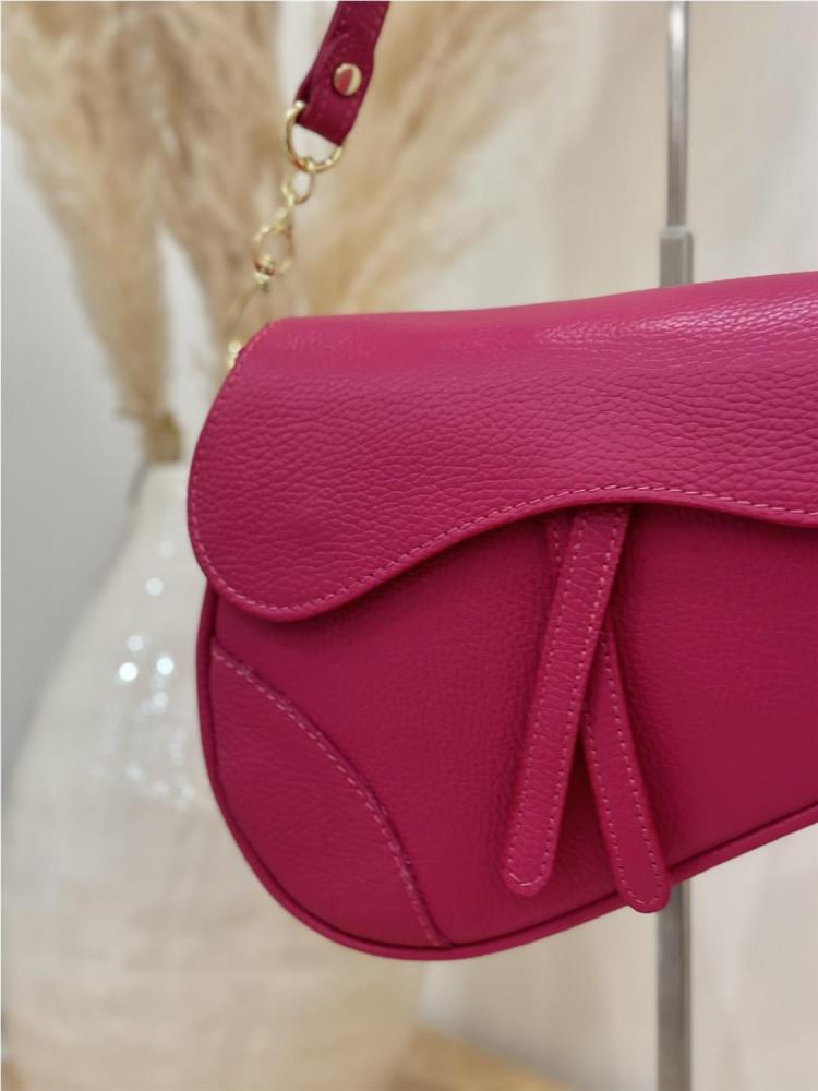 BOLSO GUITAR PIEL ROSA FUCSIA 2