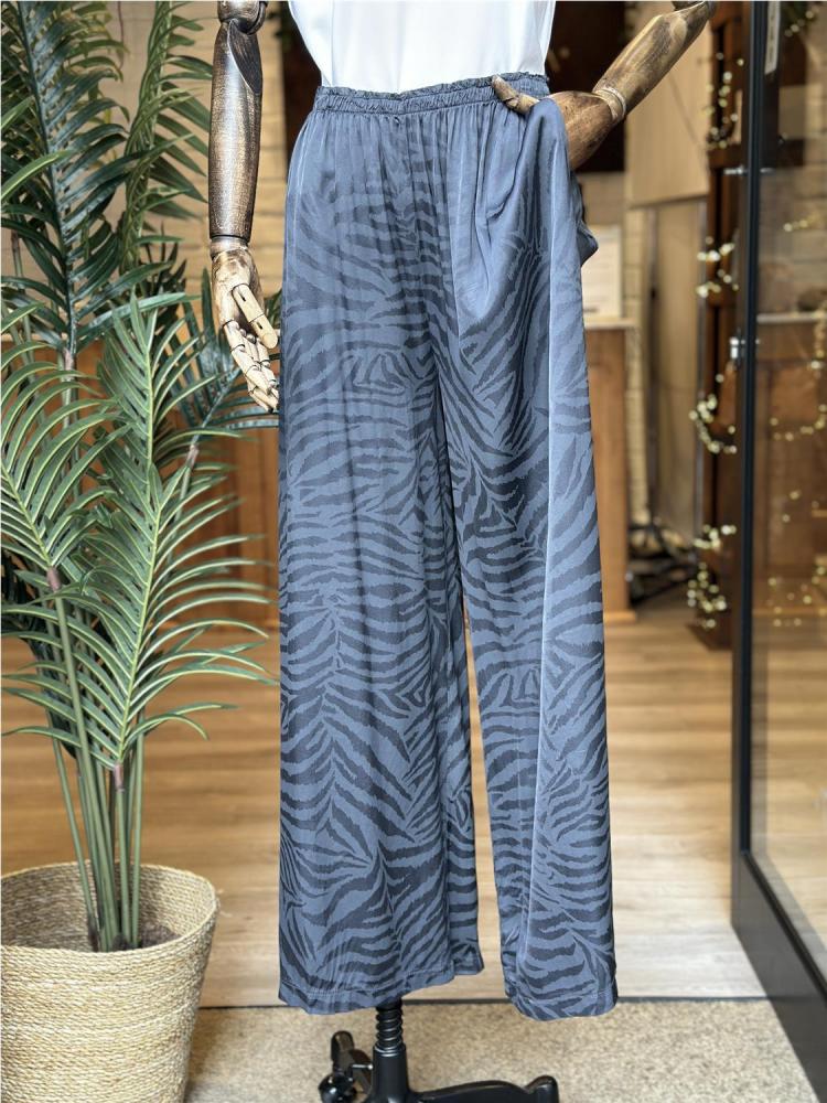 PANTALÓN RASO ESTAMPADO GRIS