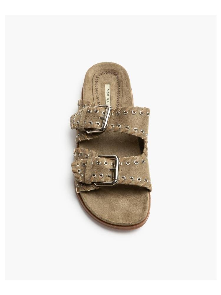 SANDALIA PLANA CORINA KAKI 2