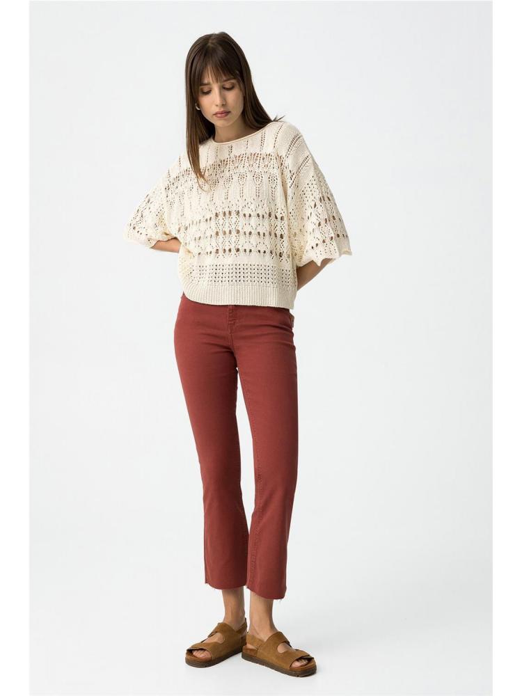 PANTALÓN MEGAN CROPPED TEJA