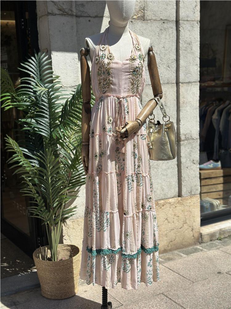 VESTIDO LARGO JOYA ROSA NUDE