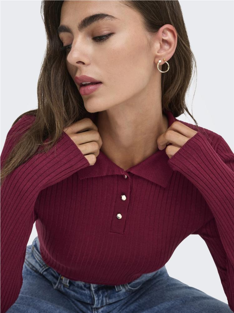 POLO ONLY MILA GRANATE 2