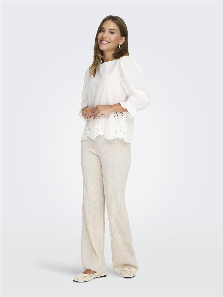 PANTALON ONLY THEA CREMA 2