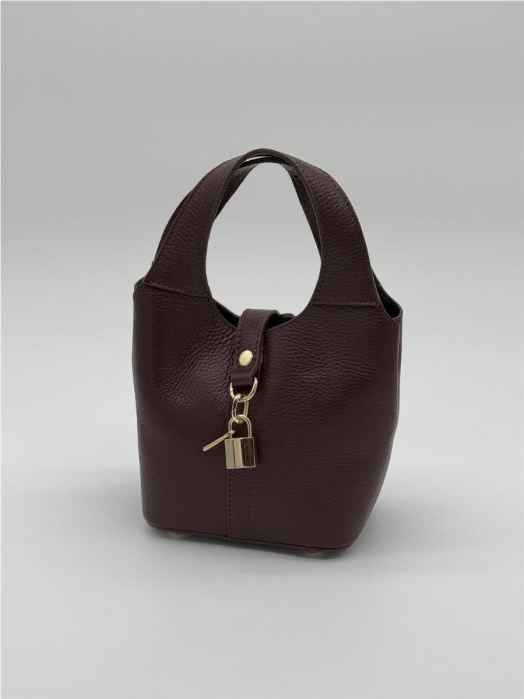 BOLSO PIEL CUBO MINI BURDE