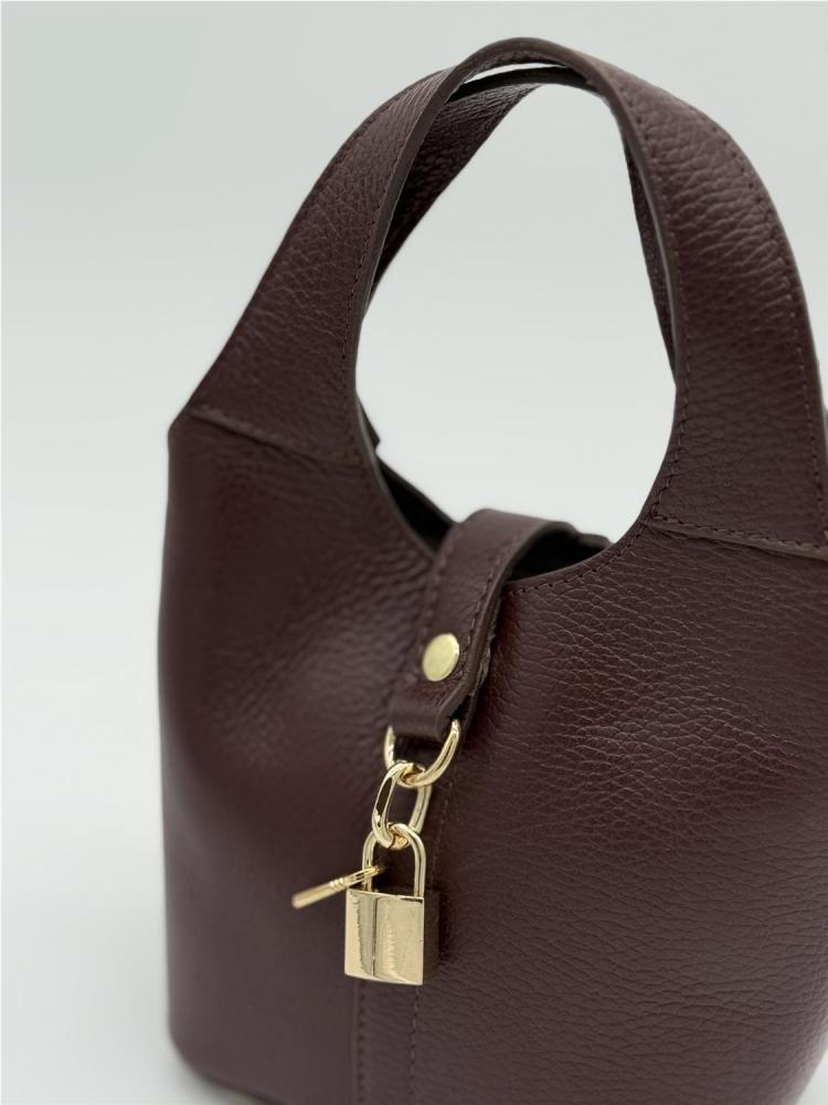 BOLSO PIEL CUBO MINI BURDE 2