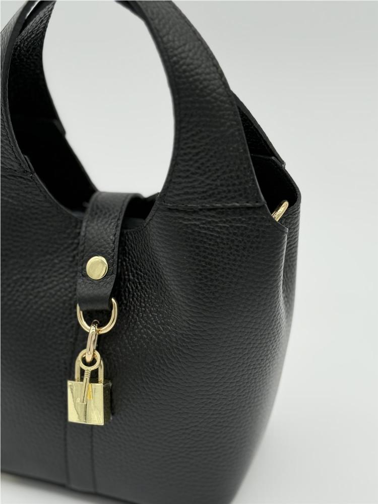 BOLSO PIEL CUBO MINI NEGRO 2