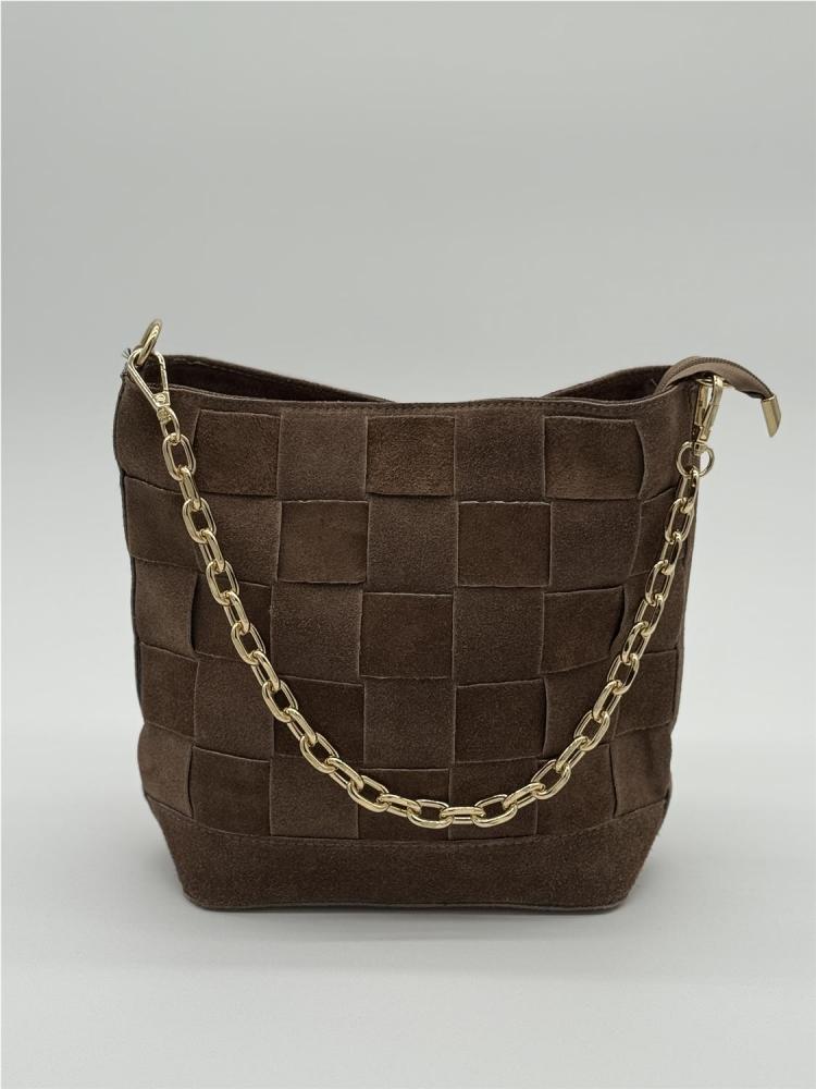 BOLSO PIEL SERRAJE CUADROS...