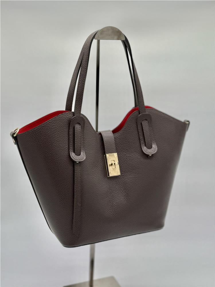BOLSO PIEL MARIA MARRON