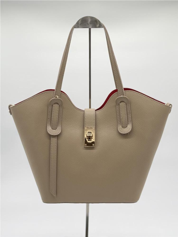 BOLSO PIEL MARIA TAUPE