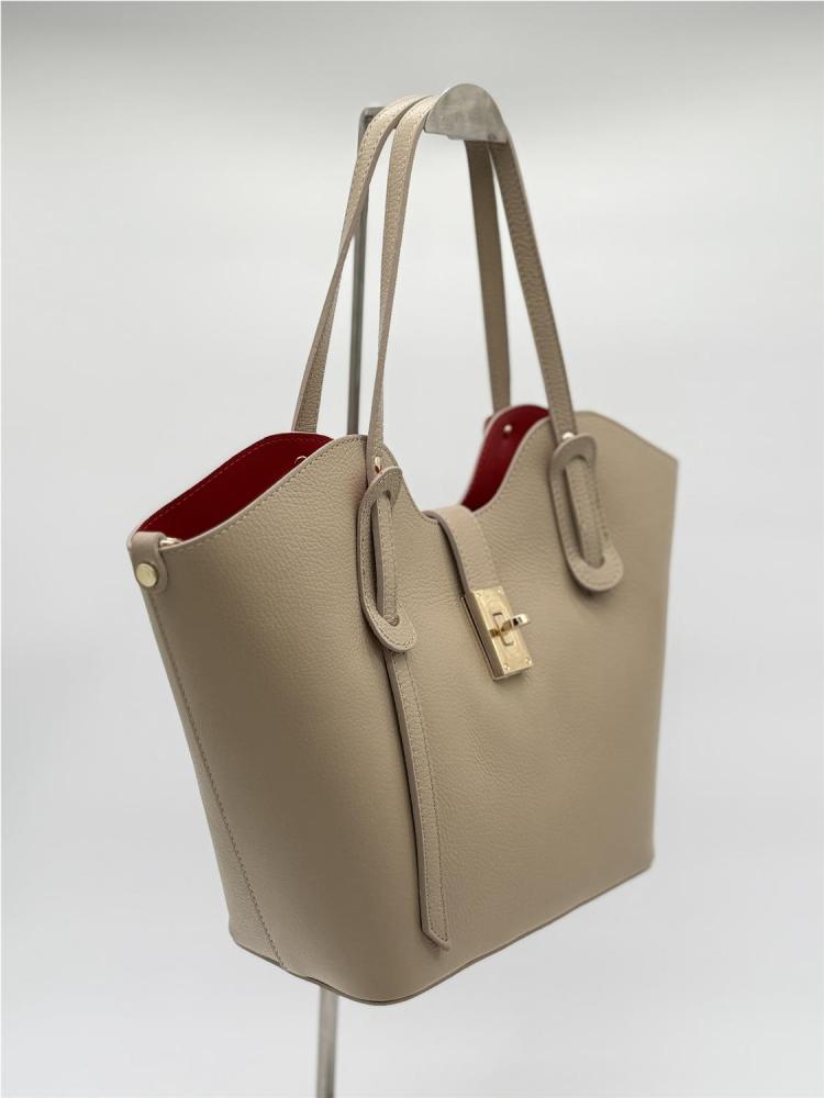 BOLSO PIEL MARIA TAUPE 2