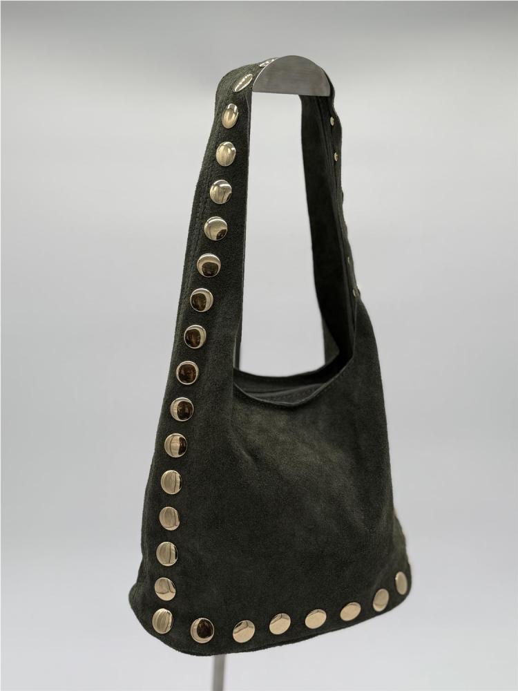 BOLSO PIEL SERRAJE TACHAS...