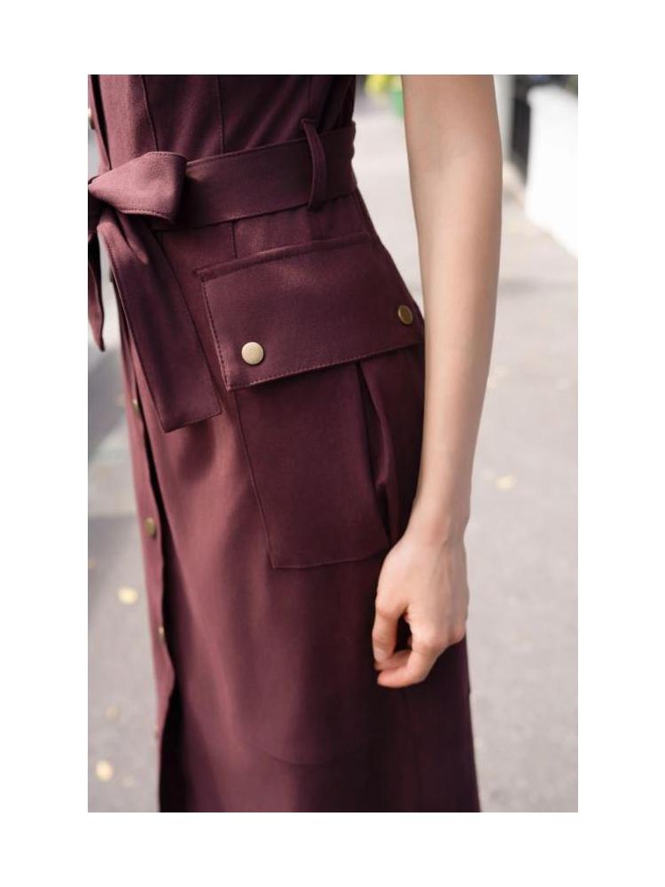 VESTIDO ANTELINA BURDEOS BURDE 2