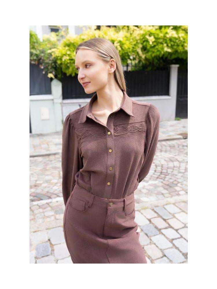 CAMISA ANTELINA SINT MARRON 2