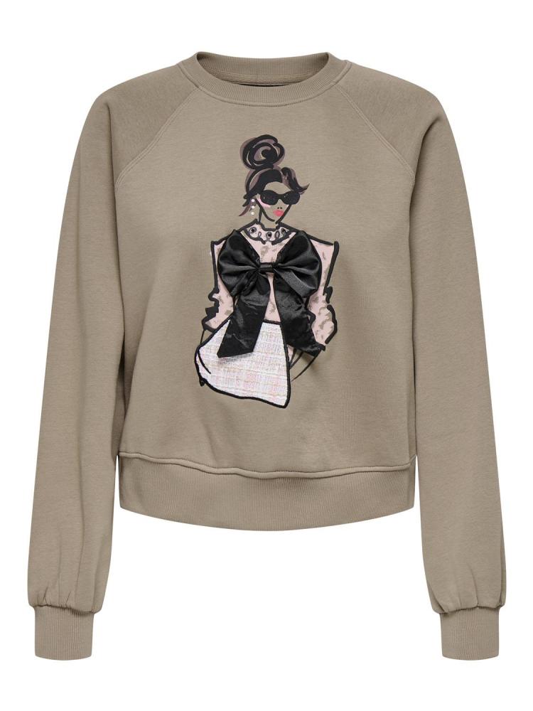SUDADERA ONLY LABINET BEIGE