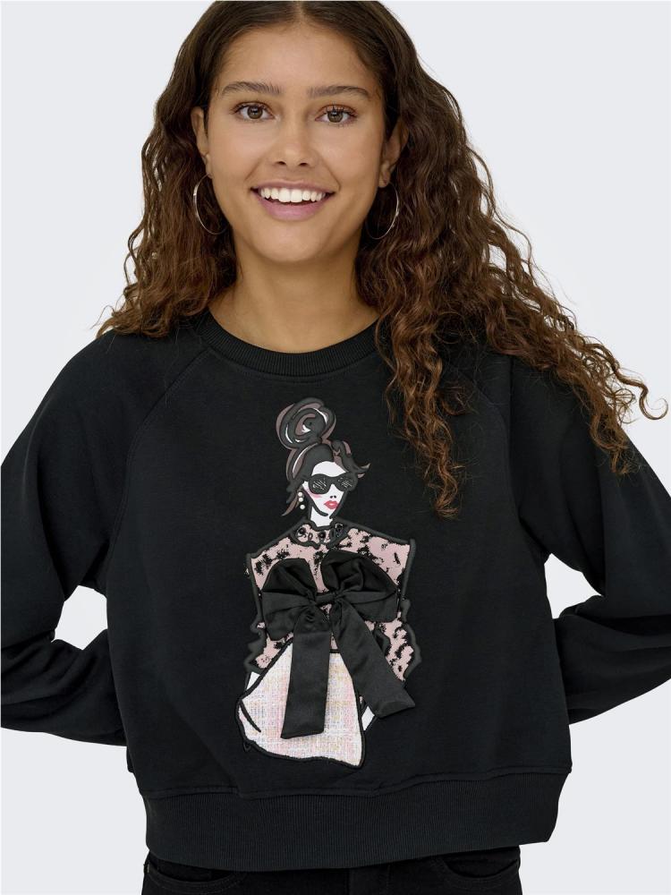 SUDADERA ONLY LABINET NEGRO