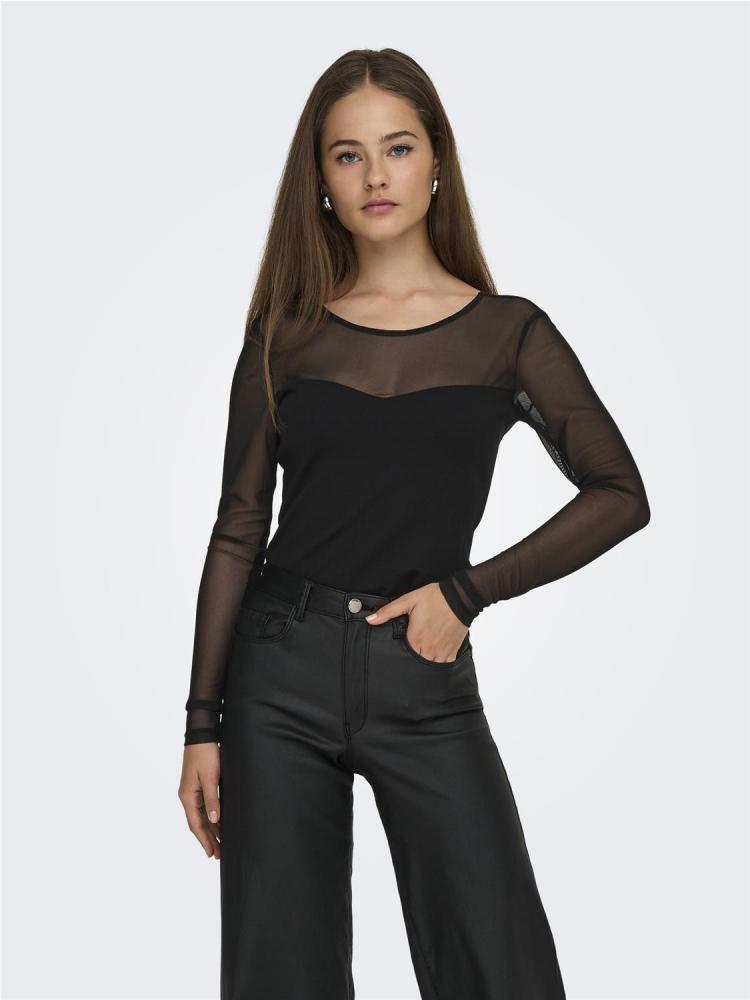 TOP ONLY HEART NEGRO