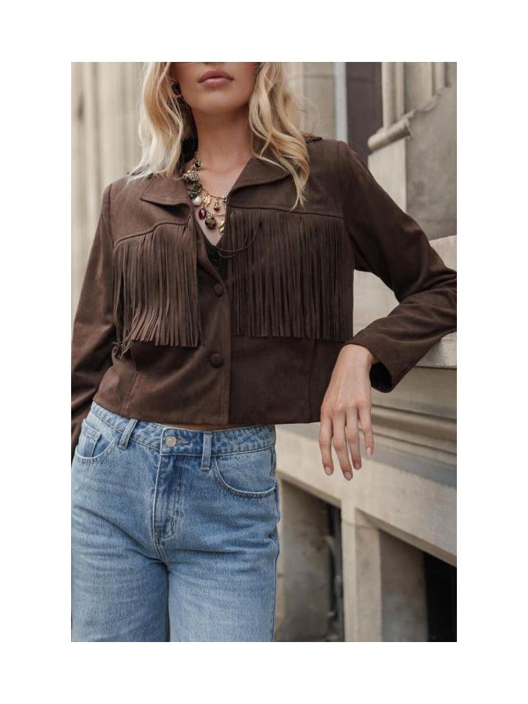CAZADORA FLECOS BROWN MARRON 2