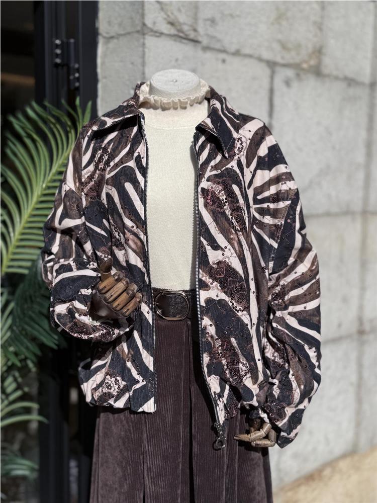 BOMBER MICROPANA NEGRO