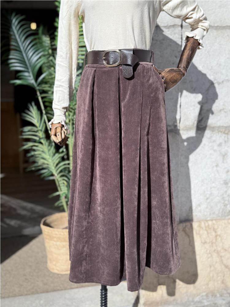 FALDA PANA LIA MARRON