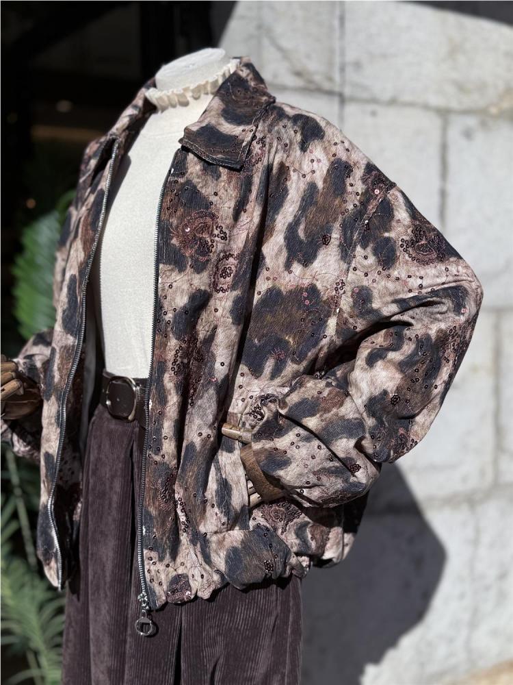 BOMBER MICROPANA MARRON