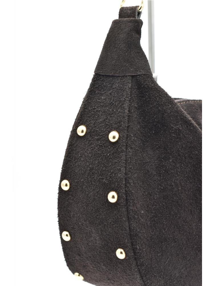 BOLSO PIEL LUNA TACHAS MARRON 2