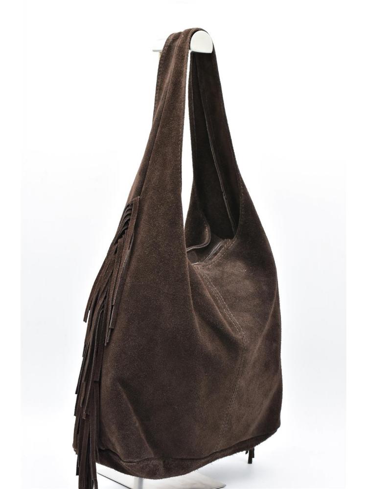 BOLSO PIEL SERRAJE FLECOS...