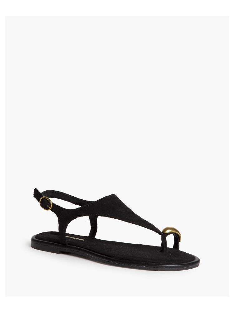 SANDALIA CORINA PLANA NEGRO 2