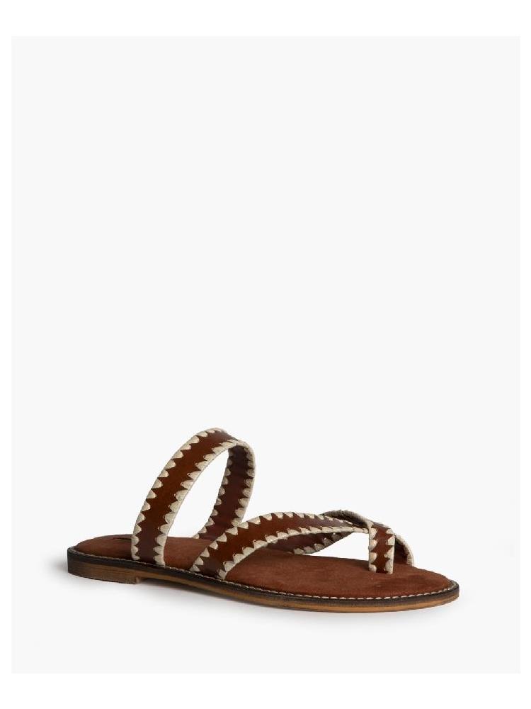 SANDALIA CORINA PLANA CAMEL 2