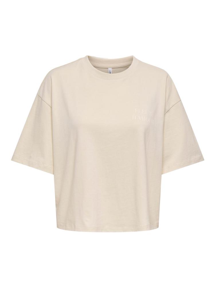 CAMISETA ONLY FLEUR CREMA 2