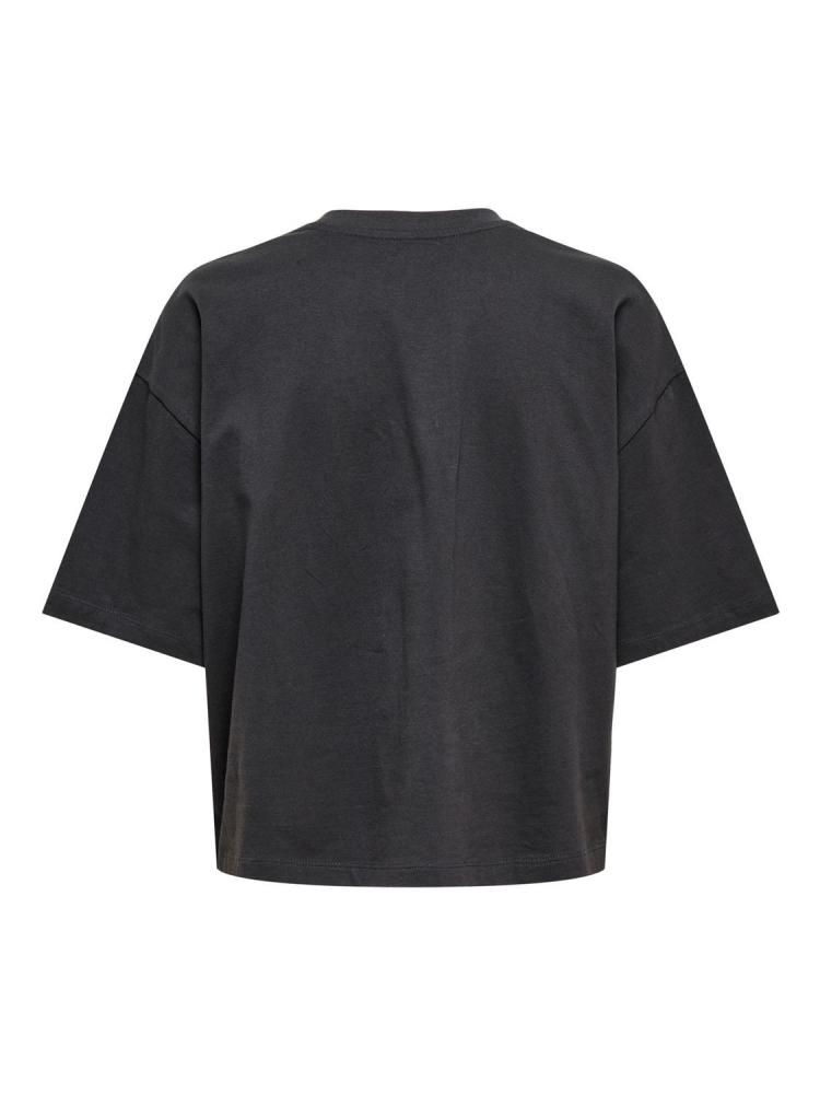 CAMISETA ONLY FLEUR GRIS 2