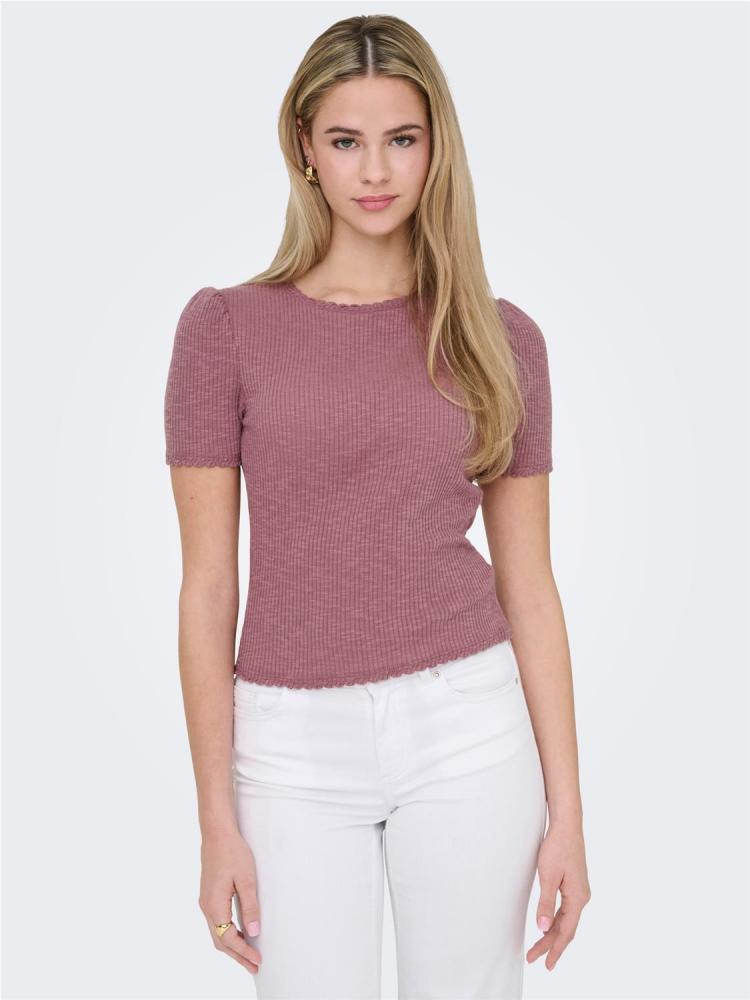 CAMISETA ONLY NICOLE ROSA NUDE