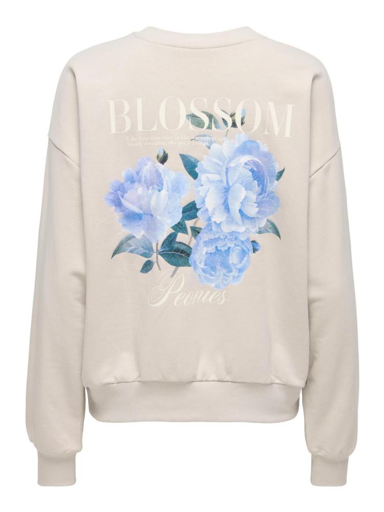 SUDADERA ONLY FLEUR CREMA