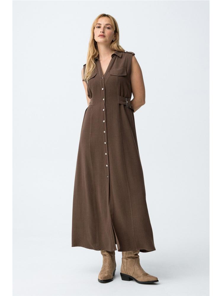 VESTIDO TIFFOSI FAVO MARRON