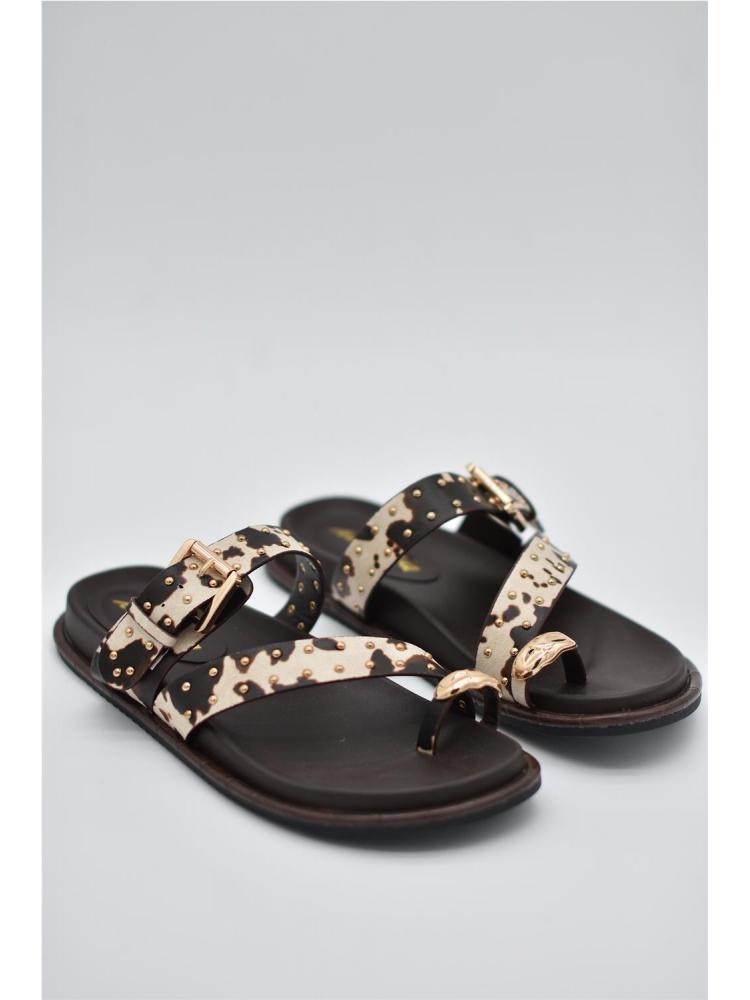 SANDALIA BIO HEBILLA MARRON 2