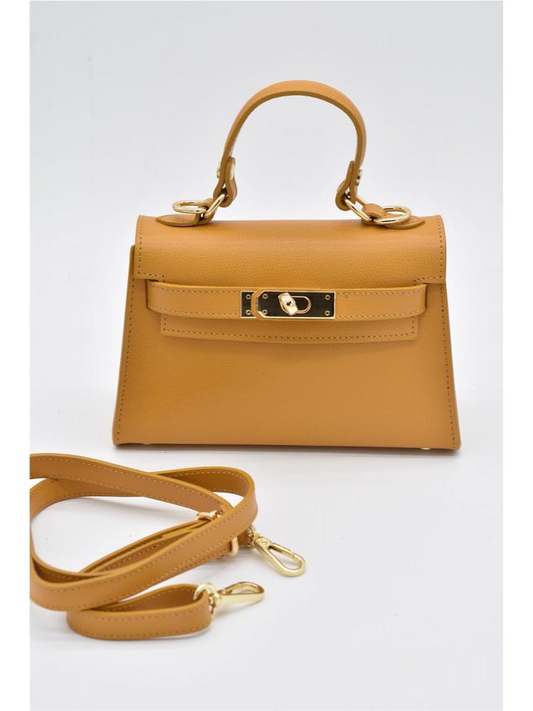 BOLSO PIEL ASA MOSTAZA 2