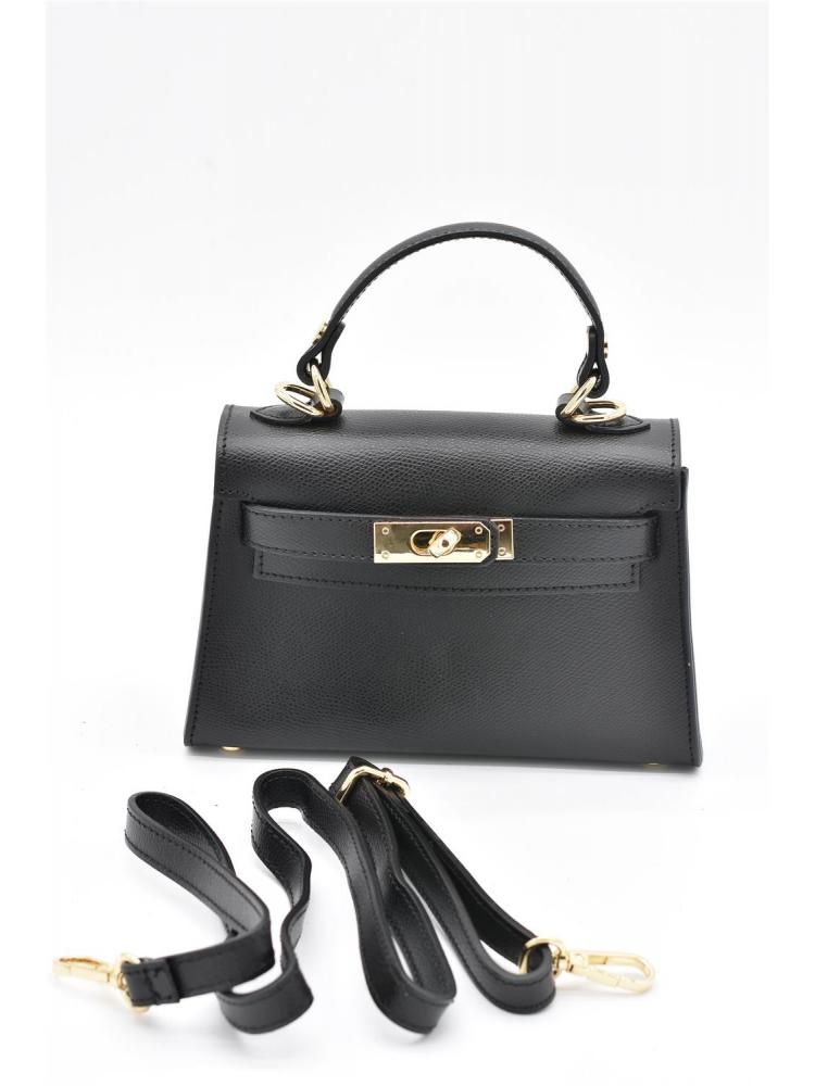 BOLSO PIEL ASA NEGRO 2