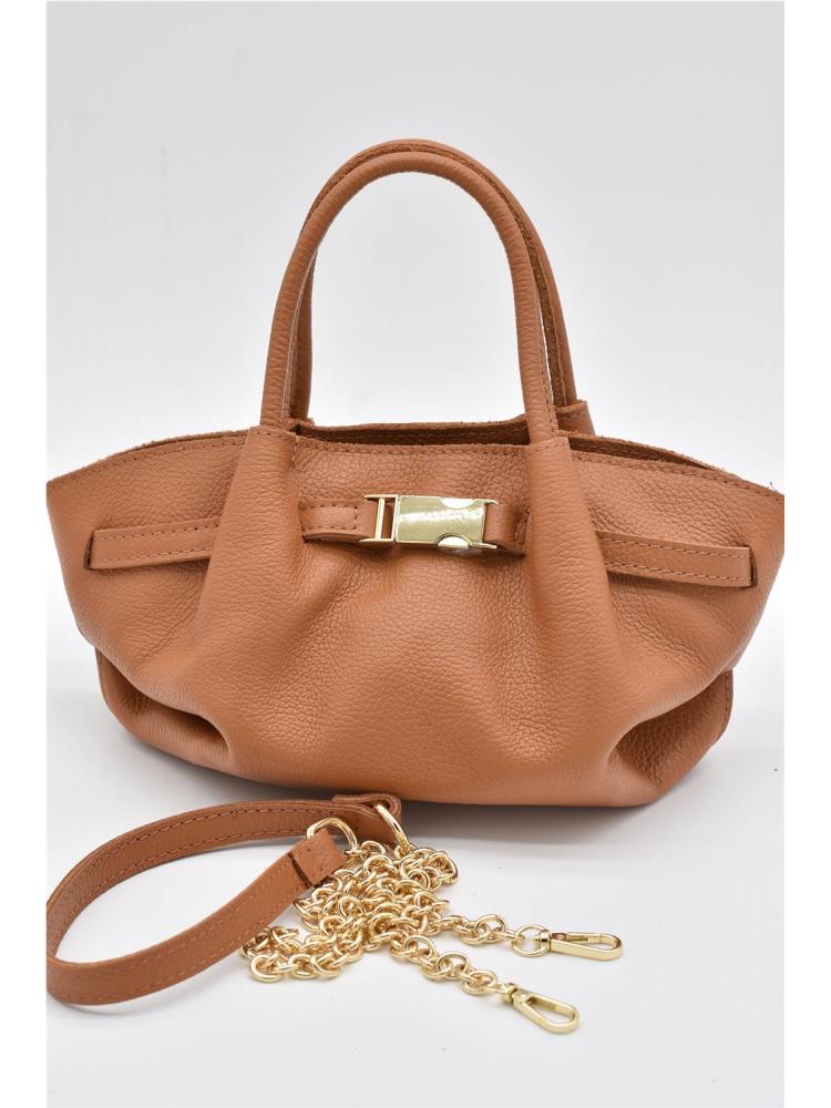 BOLSO PIEL FRUNCIDO CAMEL2 2