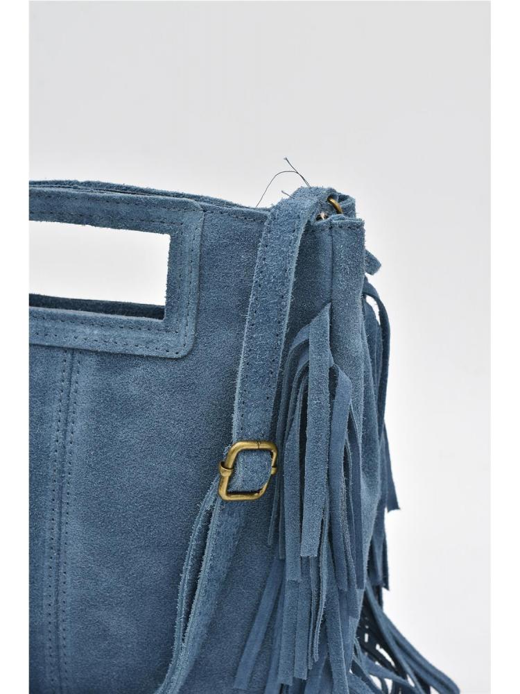 BOLSO PIEL FLECOS AZUL CLARO 2