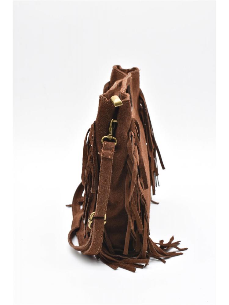 BOLSO PIEL FLECOS BEIGE 2