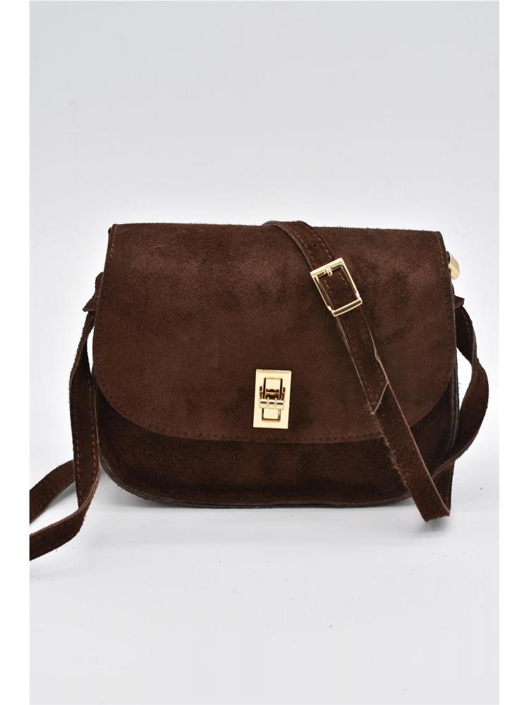 BOLSO PIEL SERRAJE MARRON 2