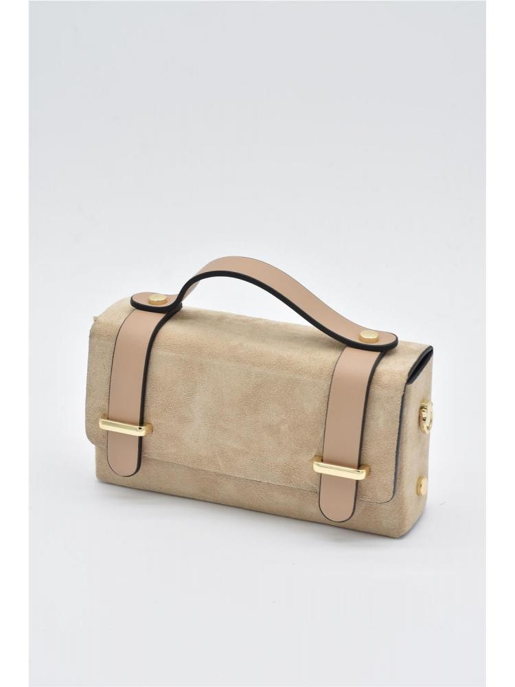 BOLSO PIEL CARTERA BEIGE