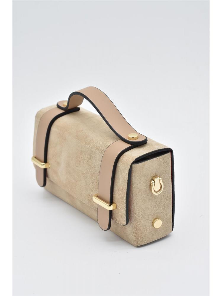 BOLSO PIEL CARTERA BEIGE 2