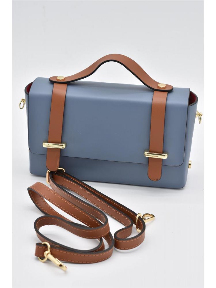 BOLSO PIEL CARTERA AZUL CLARO 2