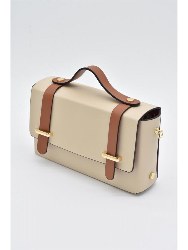 BOLSO PIEL CARTERA CREMA