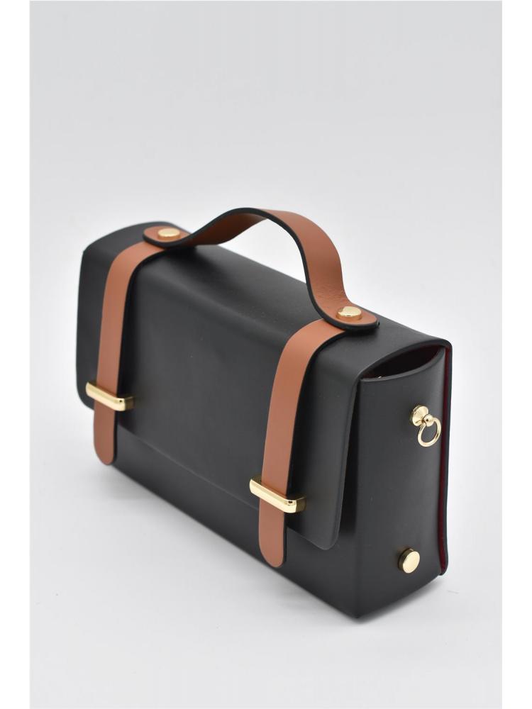 BOLSO PIEL CARTERA NEGRO