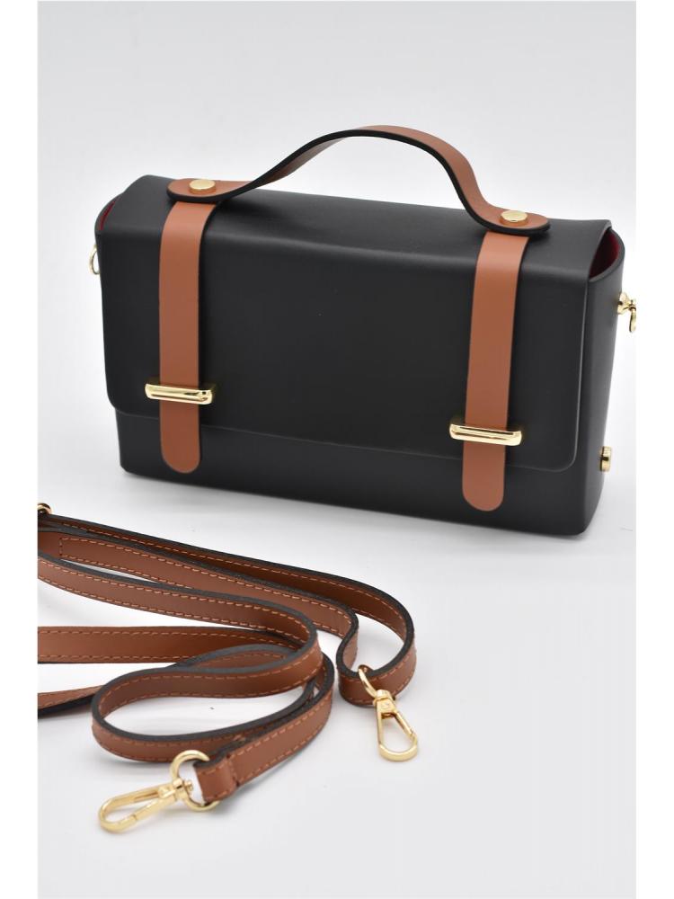 BOLSO PIEL CARTERA NEGRO 2