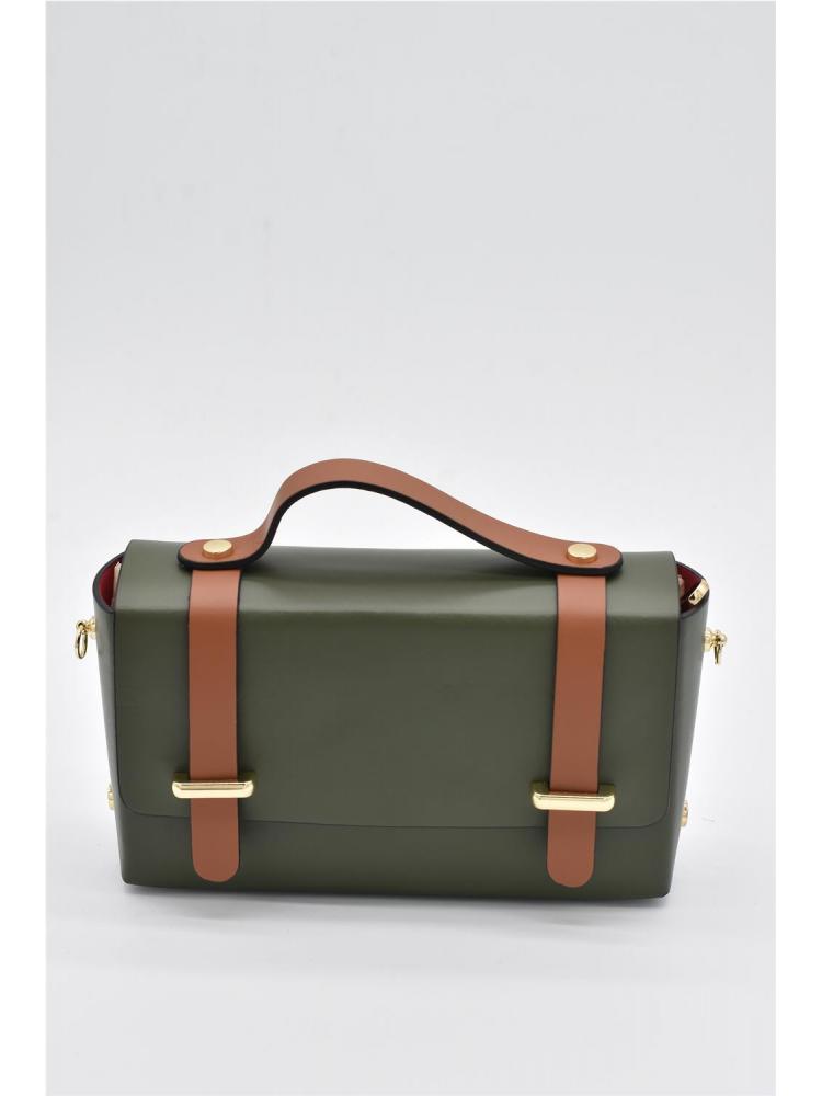 BOLSO PIEL CARTERA VERDE