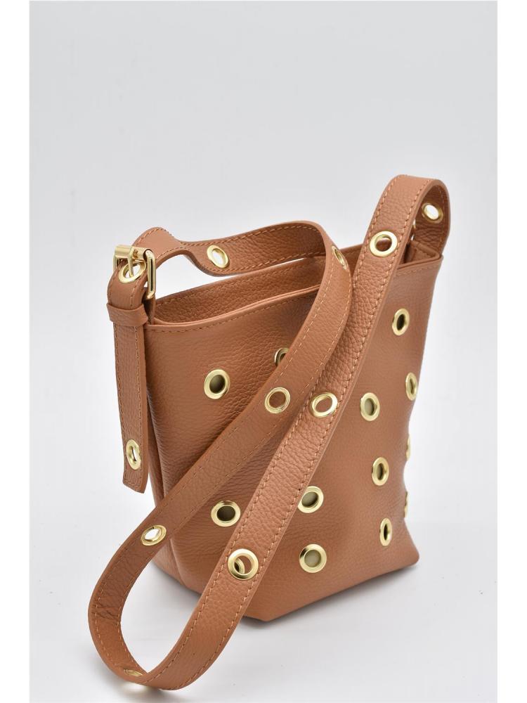 BOLSO PIEL TACHAS CAMEL2 2