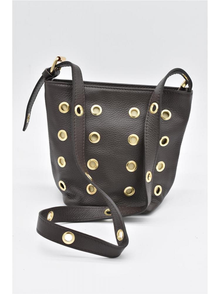 BOLSO PIEL TACHAS BEIGE